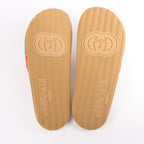 Gucci Interlocking G Rubber Sandals in Ivory 655265, Size 44 EU