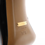 Gucci Slingback Leather Strap Pumps in Black x Red 740058, Size 37.5 EU