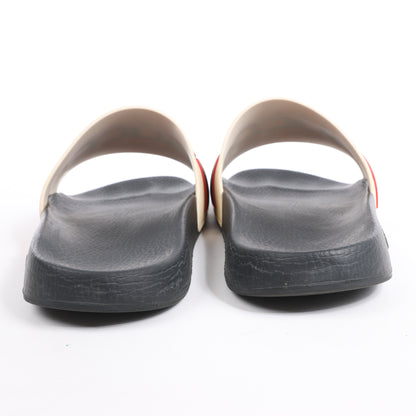 Gucci Pursuit Slides Sandals, Beige/Black/Red, Size 46