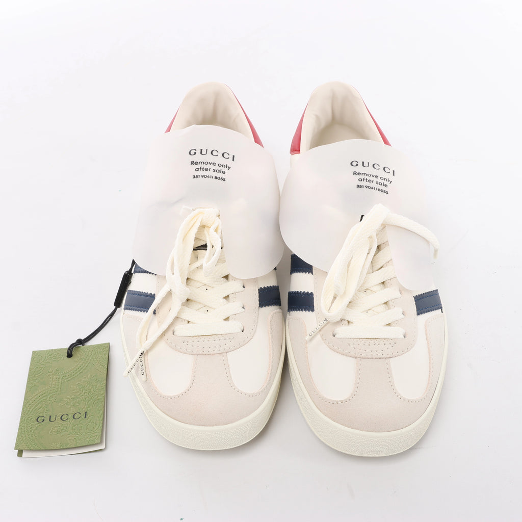 Gucci x Adidas Gazelle Leather Sneakers in White HQ8849, Size EU 40