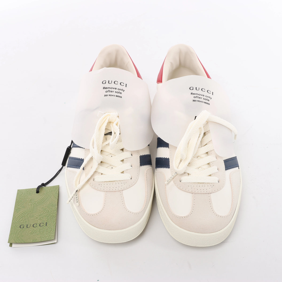 Gucci x Adidas Gazelle Leather Sneakers in White HQ8849, Size EU 40