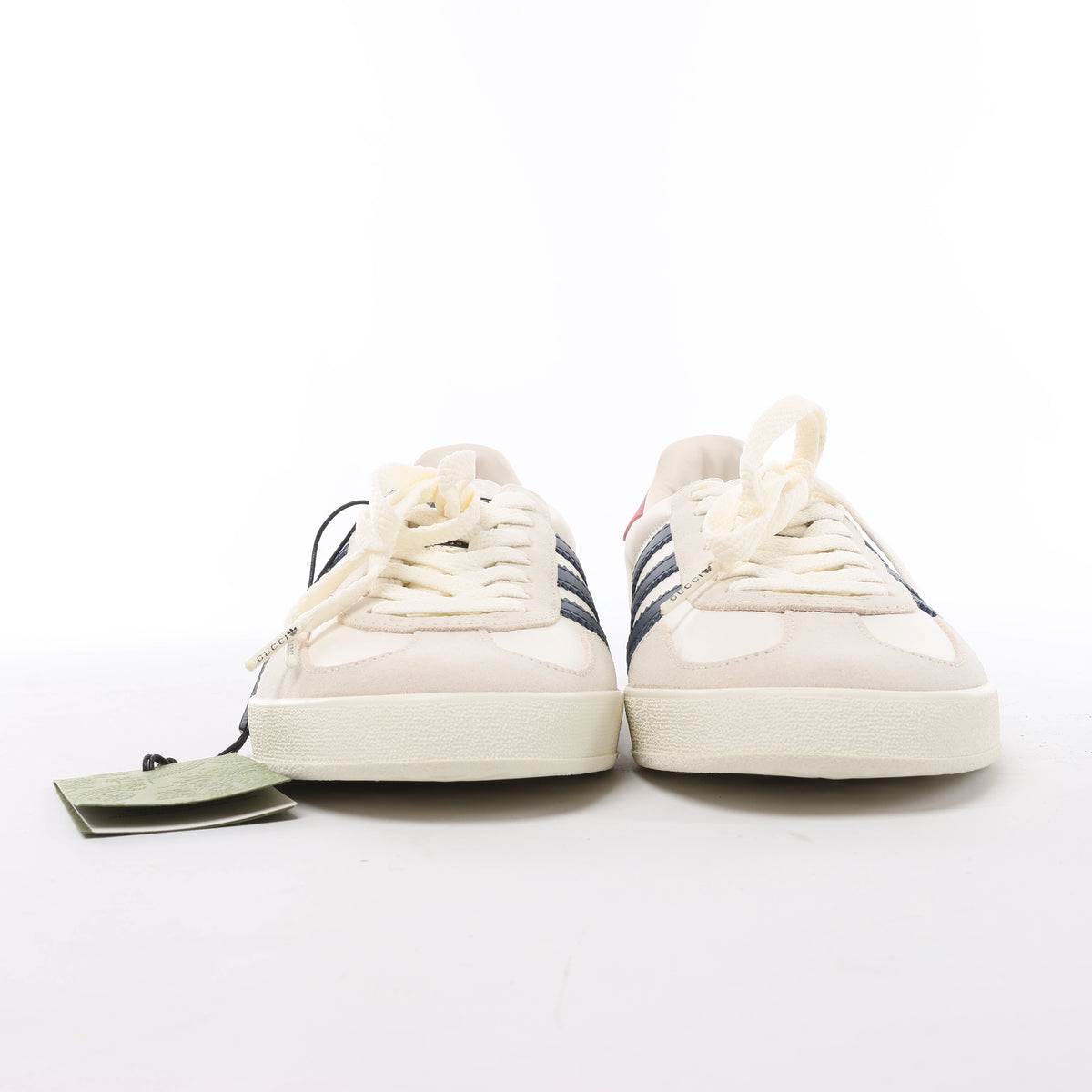 Gucci x Adidas Gazelle Leather Sneakers in White HQ8849, Size EU 40