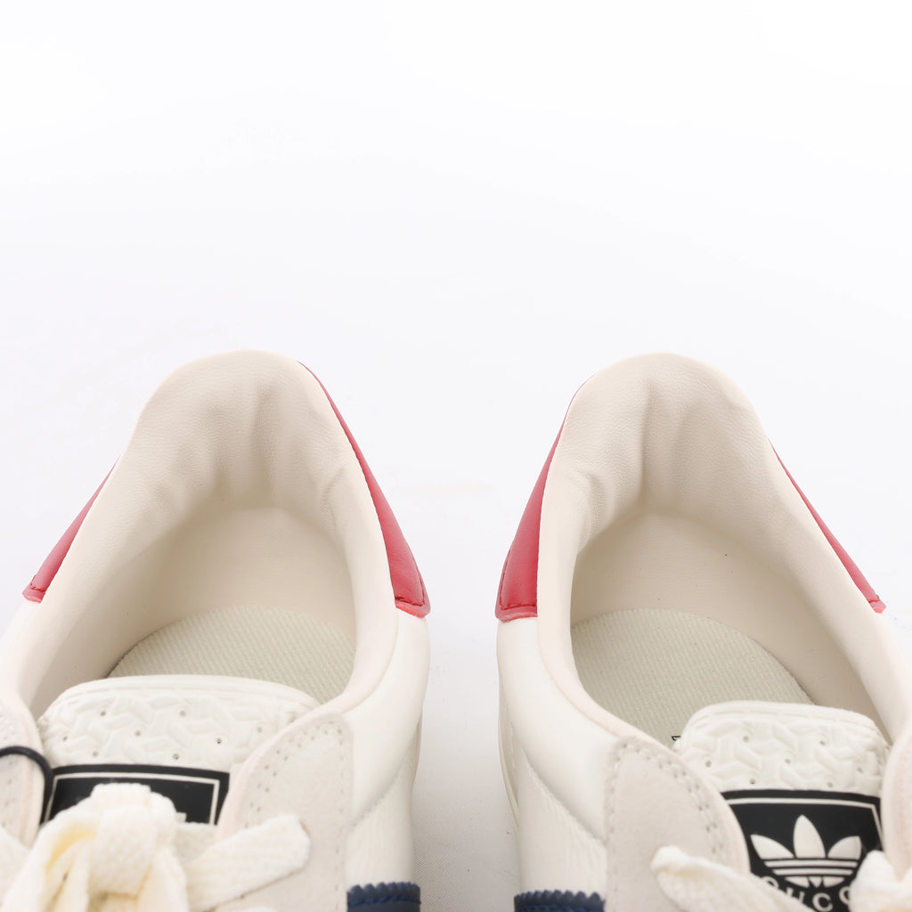 Gucci x Adidas Gazelle Leather Sneakers in White HQ8849, Size EU 40