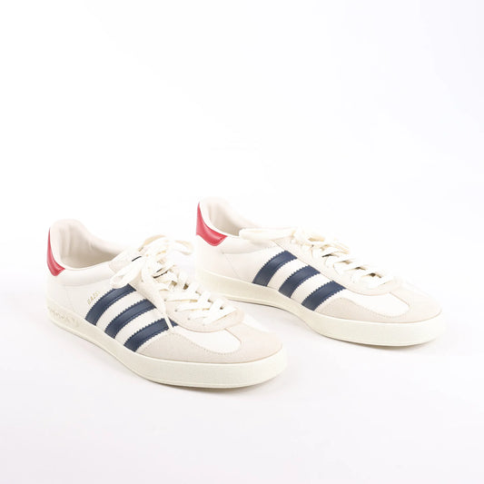 Gucci x Adidas Gazelle Leather Sneakers in White HQ8849, Size 43 EU