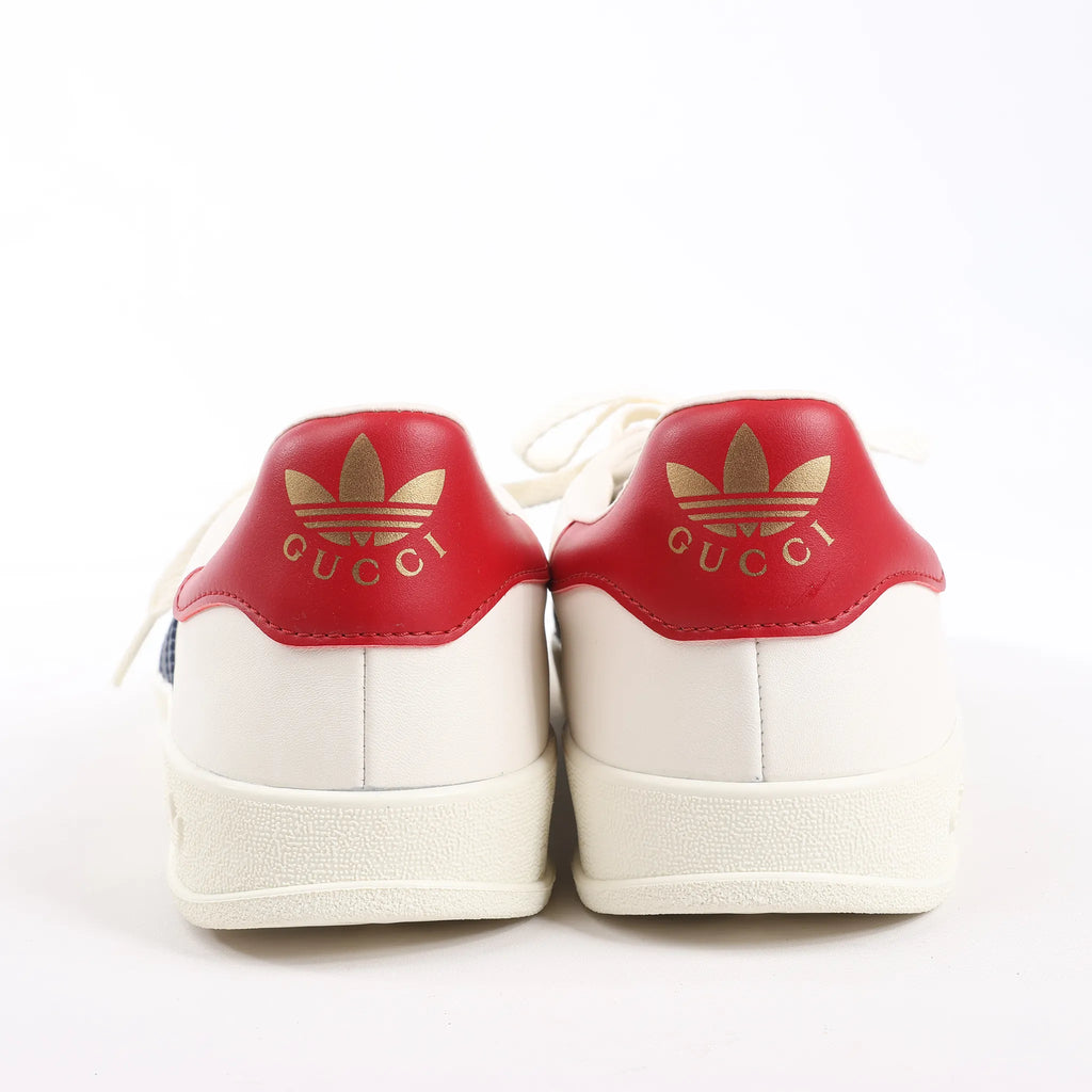 Gucci x Adidas Gazelle Leather Sneakers in White HQ8849, Size 43 EU
