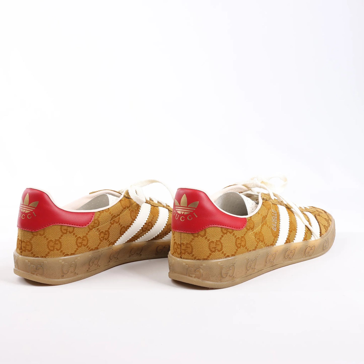 Gucci x Adidas Gazelle GG Canvas Sneakers in Brown HQ8850, Size 43 EU