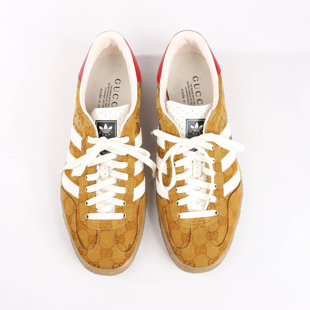 Gucci x Adidas Gazelle GG Canvas Sneakers in Brown HQ8850, Size 43 EU