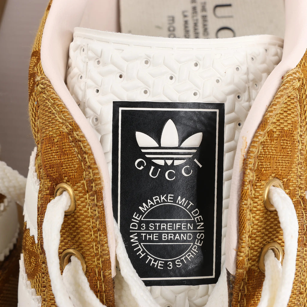 Gucci x Adidas Gazelle GG Canvas Sneakers in Brown HQ8850, Size 43 EU