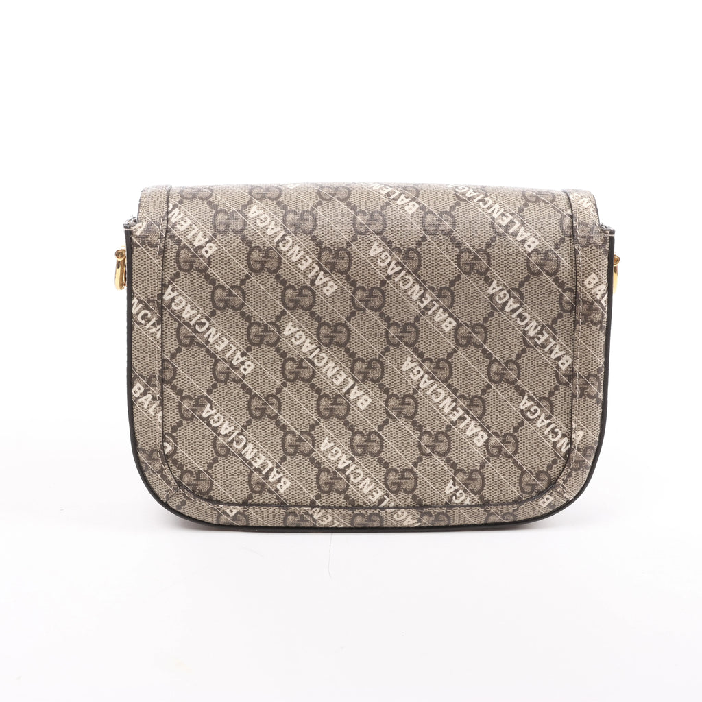 Gucci x Balenciaga Horsebit 1955 PVC 2Way Crossbody Bag in Beige 658574