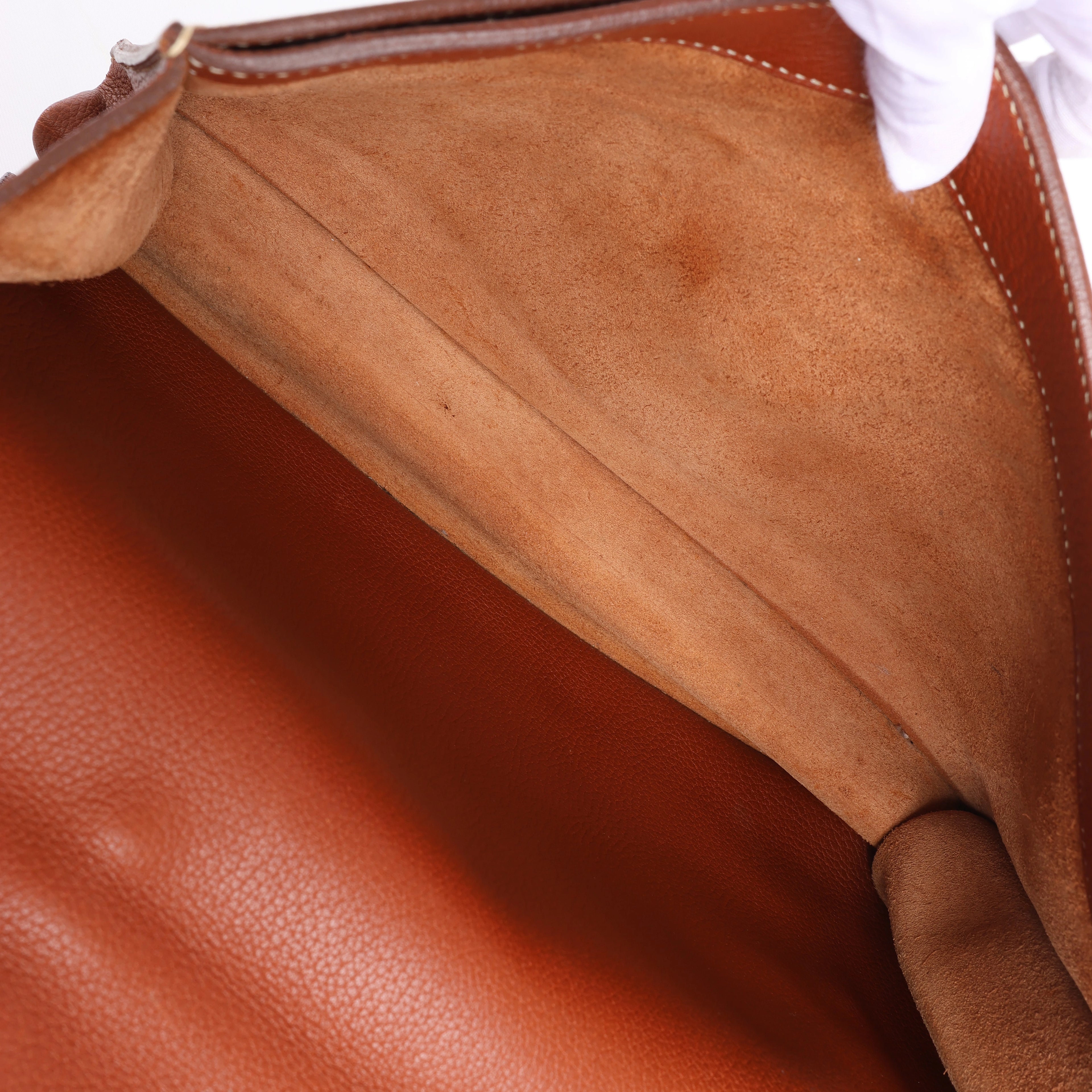 HERMES Sac à Dépêches 38 Briefcase Handbag in Brown