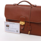 HERMES Sac à Dépêches 38 Briefcase Handbag in Brown