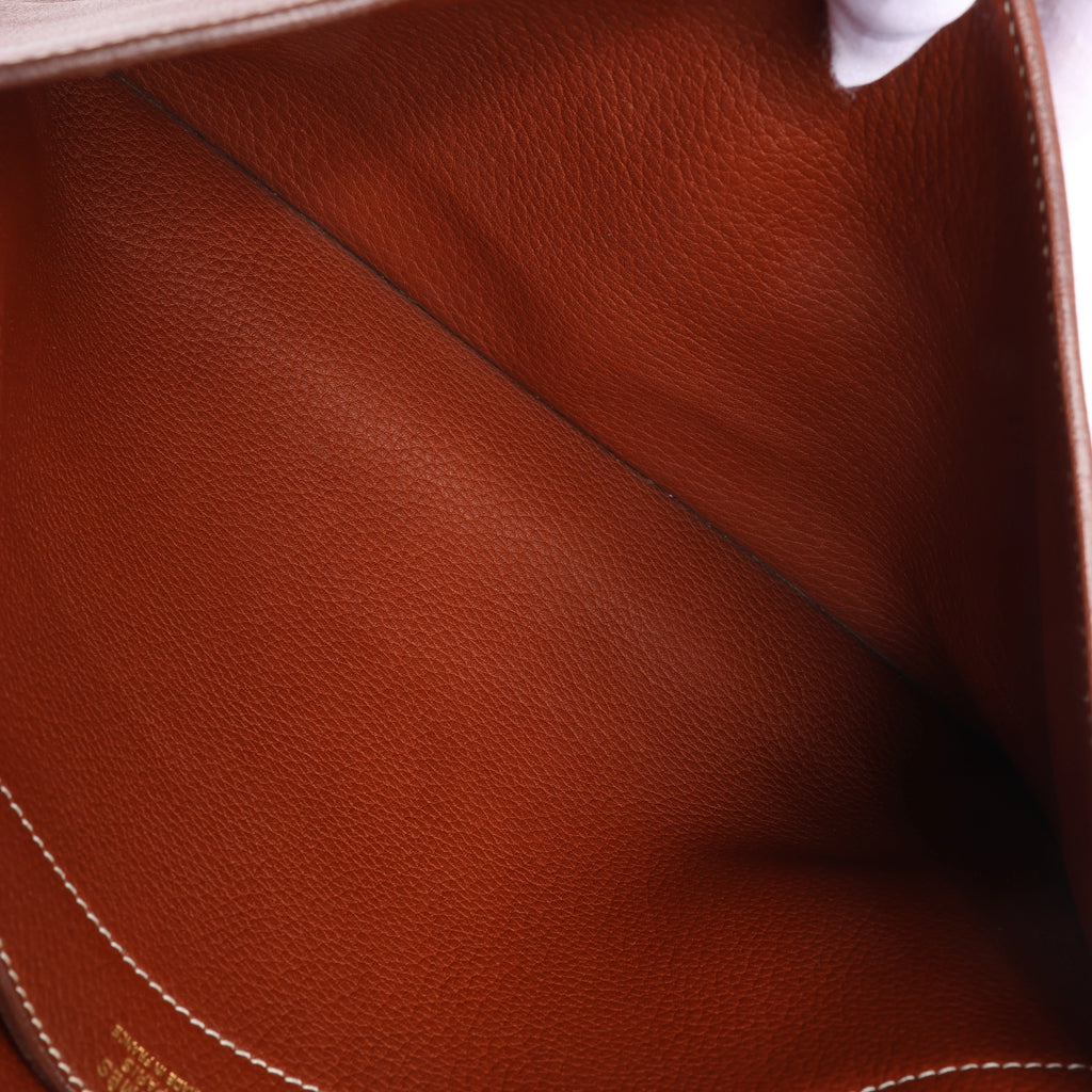 HERMES Sac à Dépêches 38 Briefcase Handbag in Brown