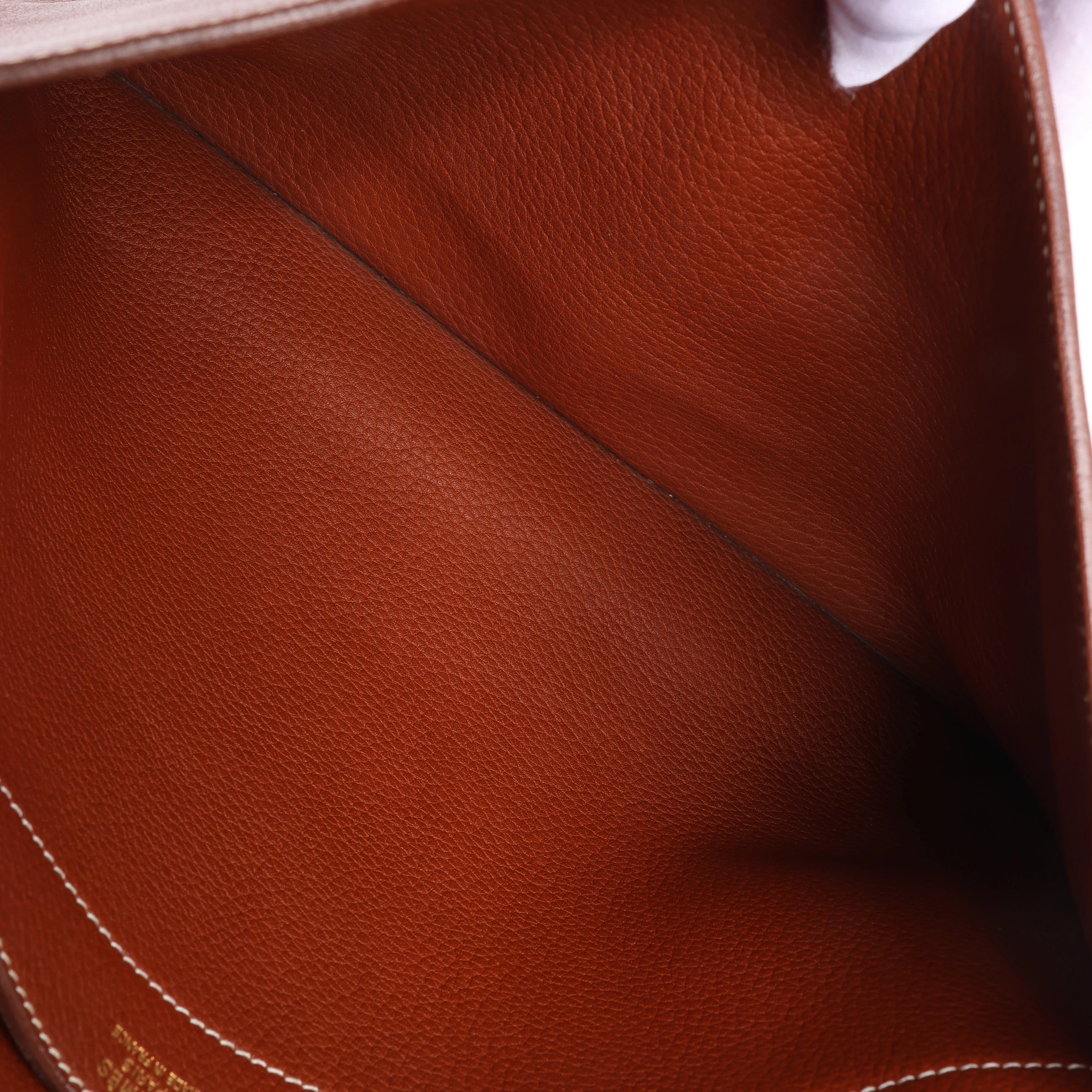 HERMES Sac à Dépêches 38 Briefcase Handbag in Brown