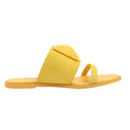 HERMES Kaia Suede Sandals in Yellow Gold, Size 36.5 EU