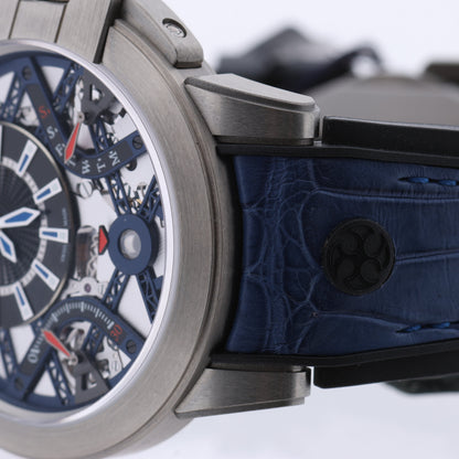 Harry Winston Project Z10 OCEABI42ZZ001 Crocodile leather x Zalium AT Skeleton Dial 42mm Watch