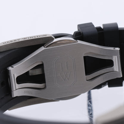 Harry Winston Project Z10 OCEABI42ZZ001 Crocodile leather x Zalium AT Skeleton Dial 42mm Watch
