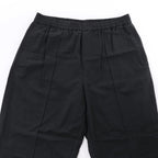 Helmut Lang Cotton x Linen Wide Leg Pants in Black, Size L