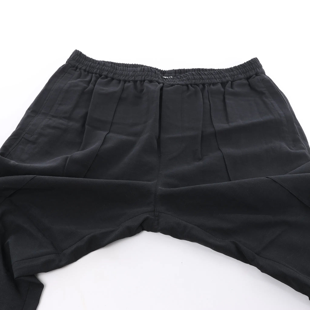 Helmut Lang Cotton x Linen Wide Leg Pants in Black, Size L