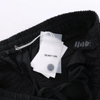 Helmut Lang Cotton x Linen Wide Leg Pants in Black, Size L