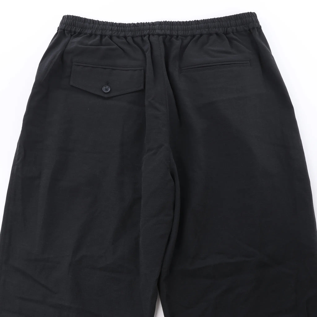 Helmut Lang Cotton x Linen Wide Leg Pants in Black, Size L