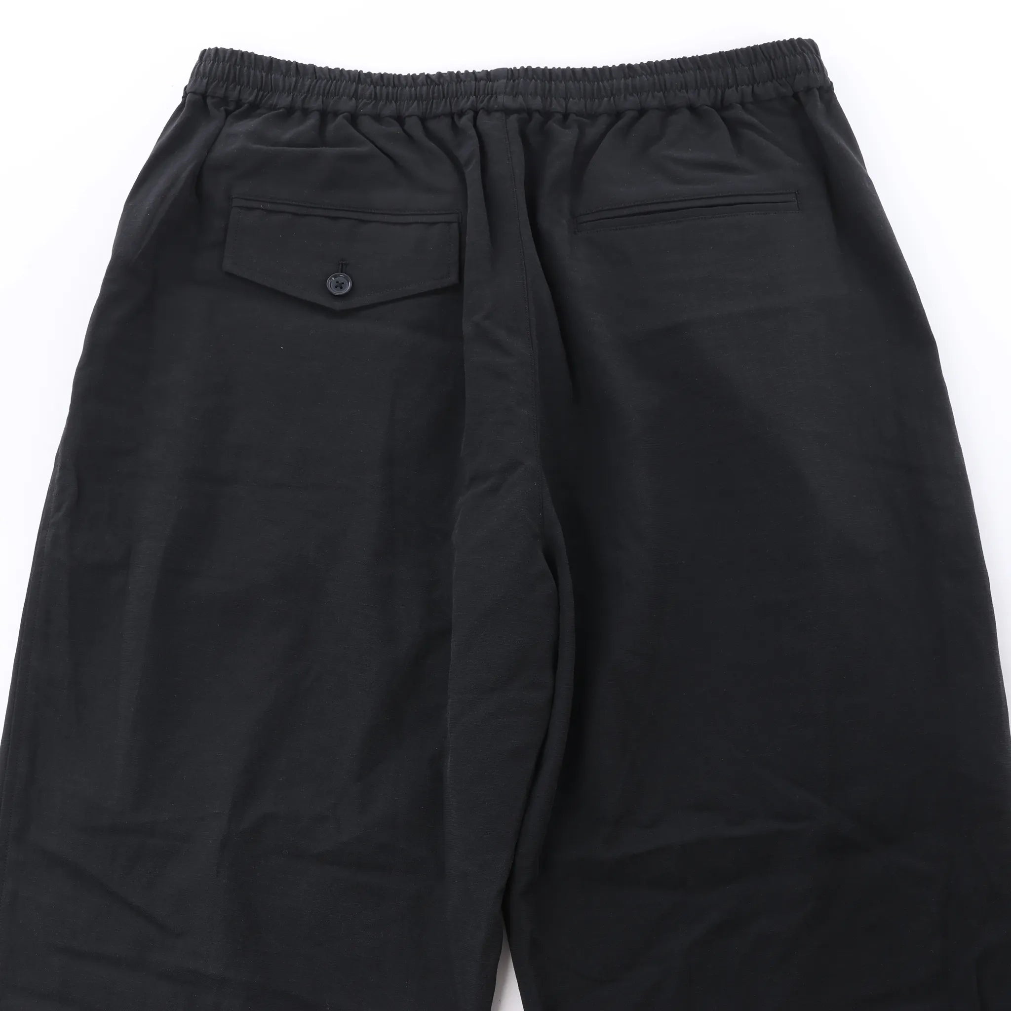 Helmut Lang Cotton x Linen Wide Leg Pants in Black, Size L