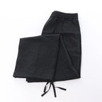 Helmut Lang Cotton x Linen Wide Leg Pants in Black, Size L