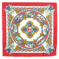 Hermès Carré 90 "L’ENTENTE CORDIALE" Silk handkerchief in Red