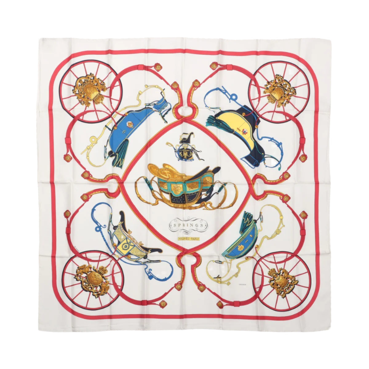 Hermès Carré 90 "SPRINGS" 100% Silk Scarf