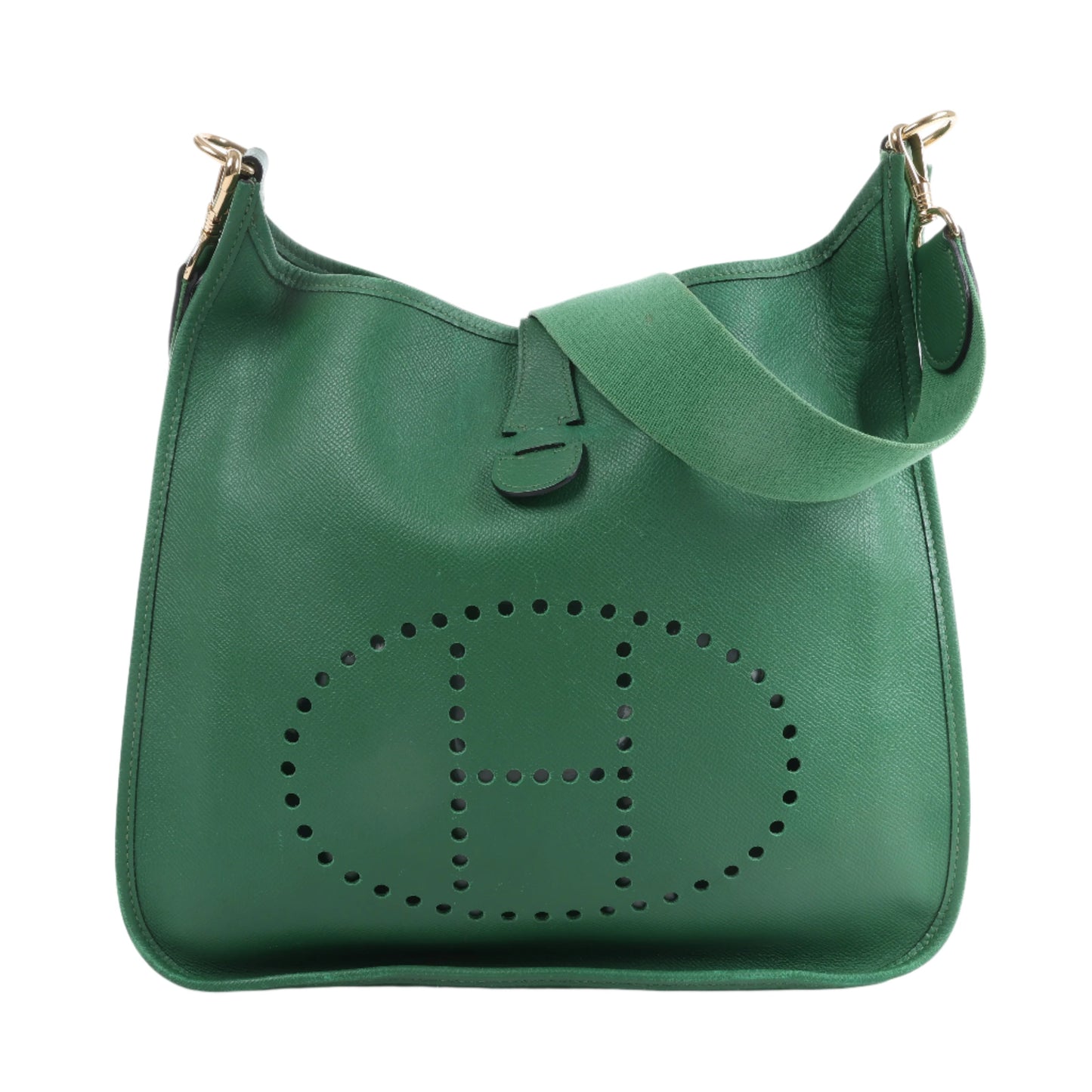 Hermès Evelyne 1 33 GM Cushbell Vert bengale Gold Metal Fittings □B: 1998