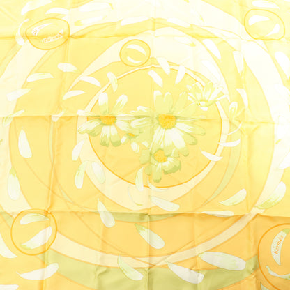 Hermès Carré 90 "Au gre du vent" Silk handkerchief in Yellow