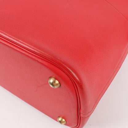 HERMES Bolide 35 Box Leather in Rouge Vif Gold Metal Fittings ○W:1993
