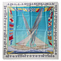 Hermès Carré 90 "En Course" Silk handkerchief in Blue