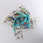 Hermès Carré 90 "En Course" Silk handkerchief in Blue