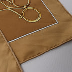 Hermès Carré 90 "Profilé" Silk handkerchief in Brown