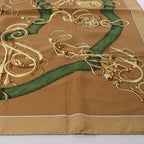 Hermès Carré 90 "Profilé" Silk handkerchief in Brown