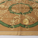 Hermès Carré 90 "Profilé" Silk handkerchief in Brown