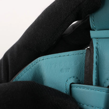 HERMES Birkin 25 Le Tournay Veau Swift Blue Saint-Cyr Handbag X: 2016