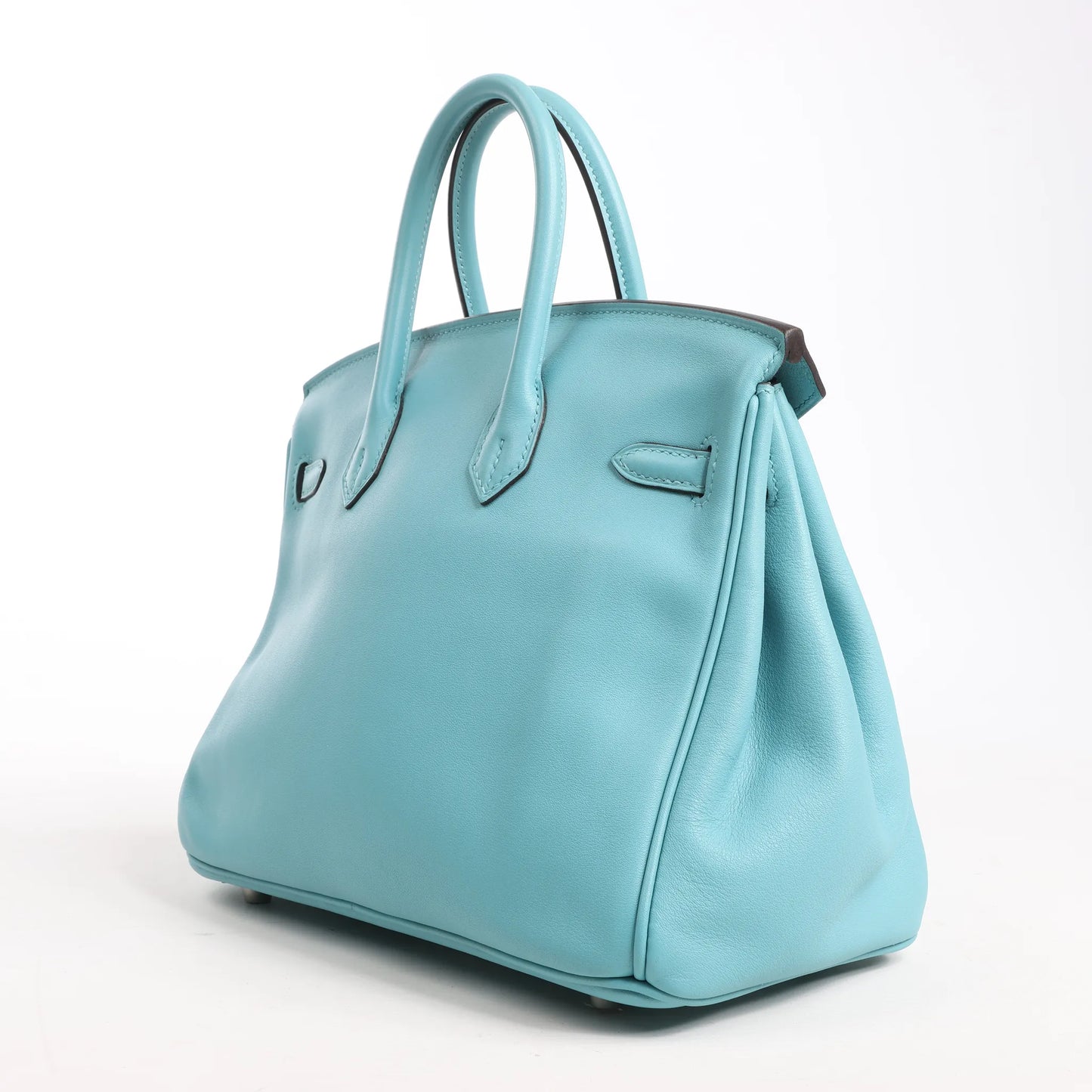 HERMES Birkin 25 Le Tournay Veau Swift Blue Saint-Cyr Handbag X: 2016