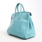 HERMES Birkin 25 Le Tournay Veau Swift Azul Bolso Saint-Cyr X: 2016