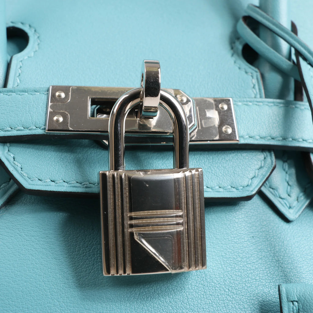 HERMES Birkin 25 Le Tournay Veau Swift Azul Bolso Saint-Cyr X: 2016