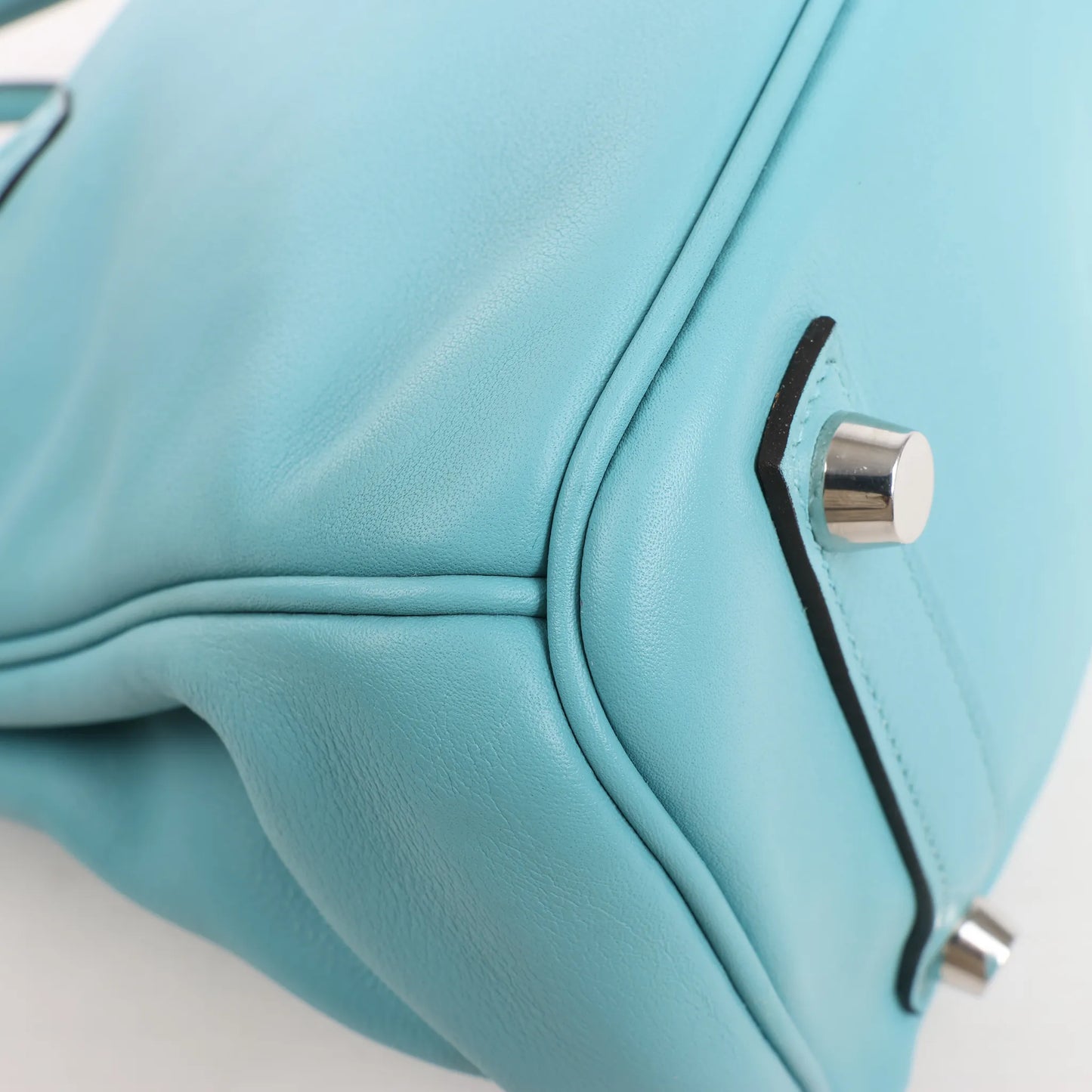 HERMES Birkin 25 Le Tournay Veau Swift Blue Saint-Cyr Handbag X: 2016