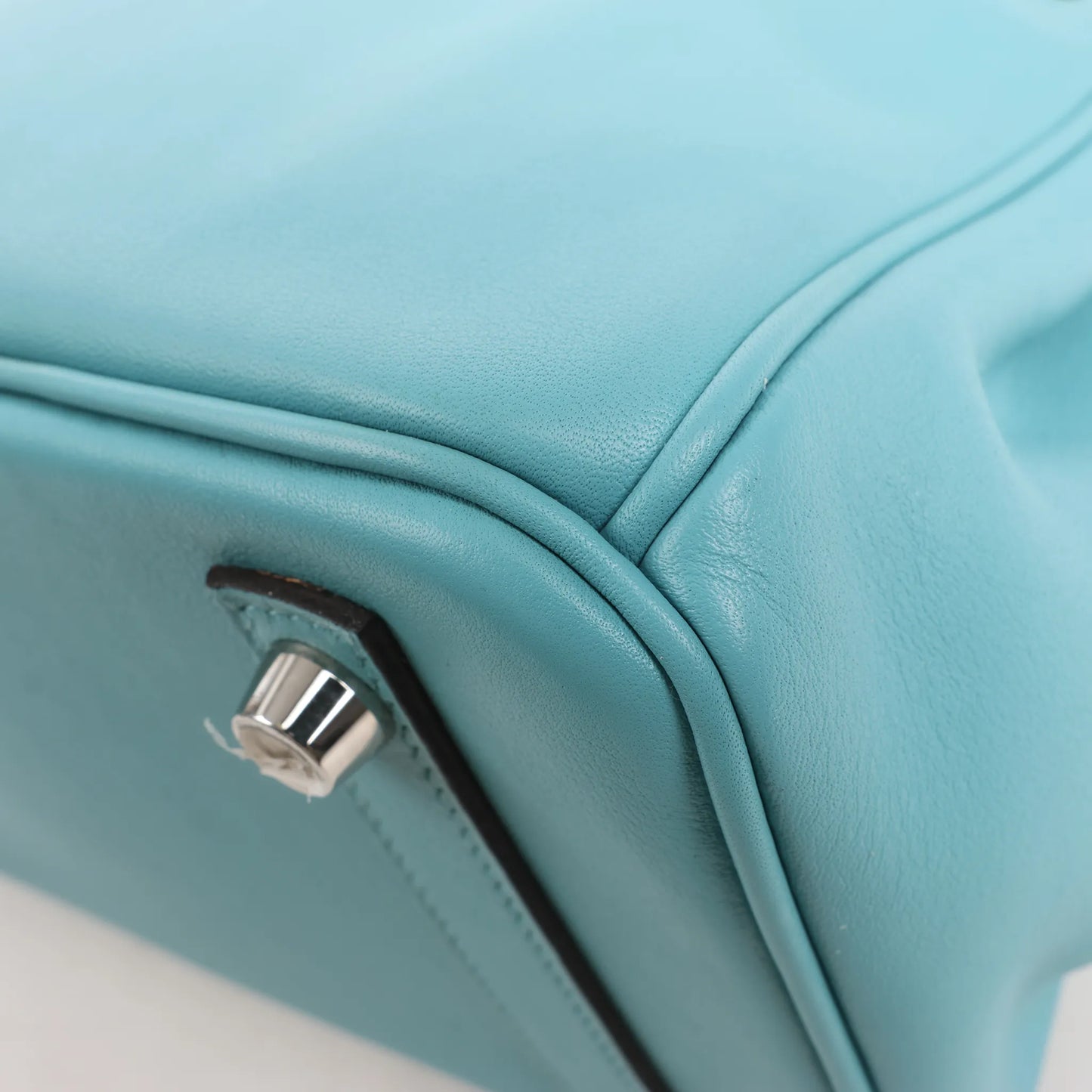 HERMES Birkin 25 Le Tournay Veau Swift Blue Saint-Cyr Handbag X: 2016