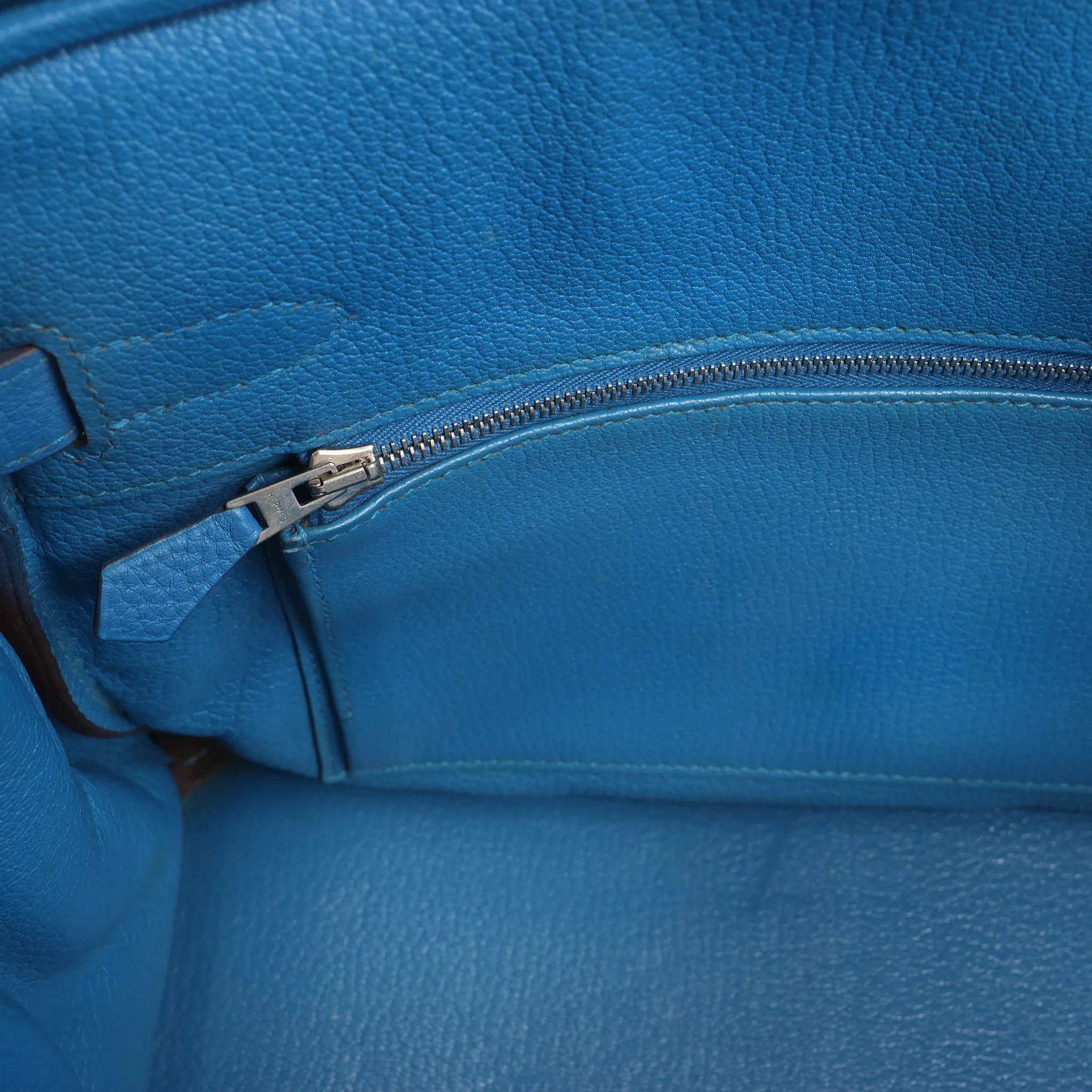 HERMES Birkin 30 Le Tournay Taurillon Clemence Handbag in Mykonos