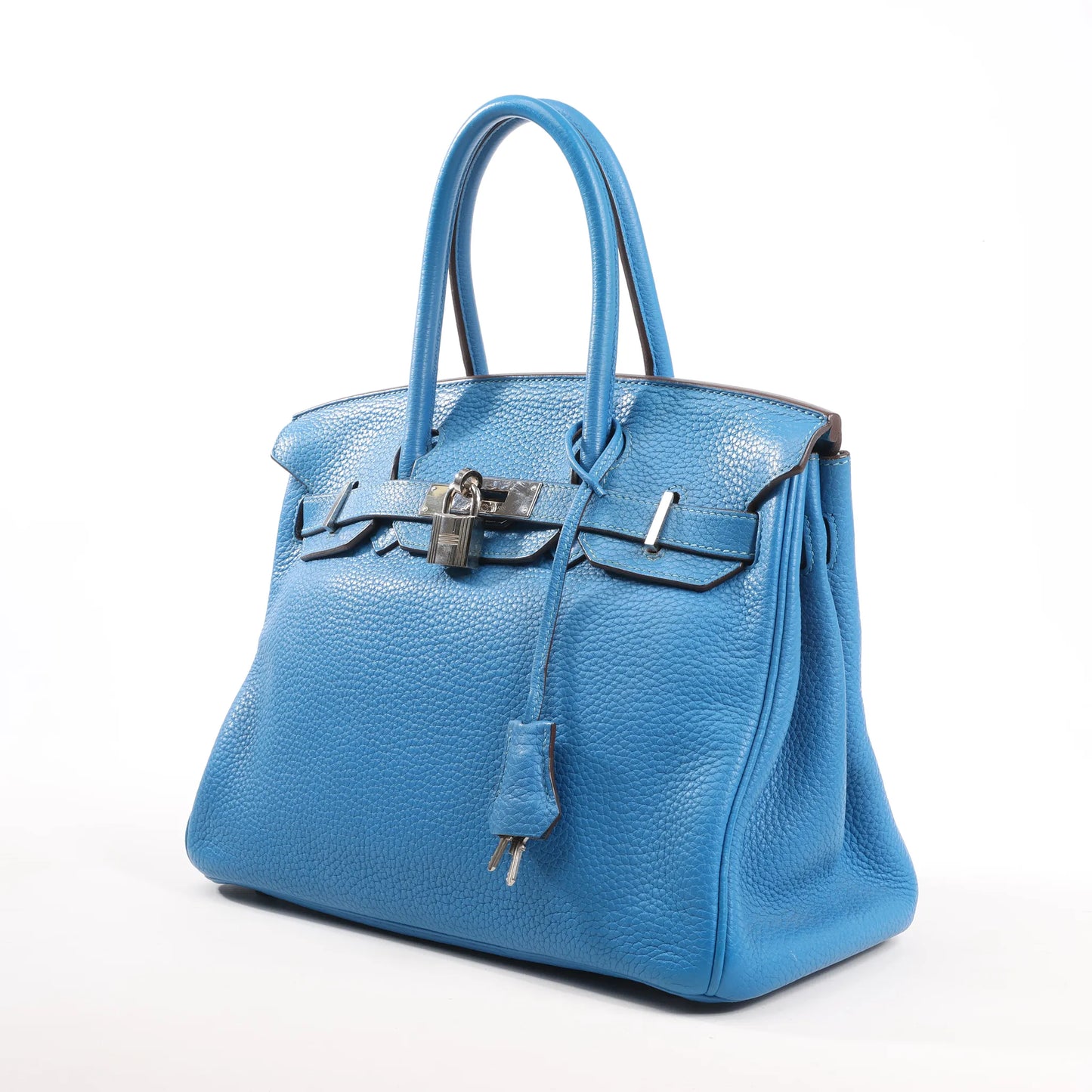 HERMES Birkin 30 Le Tournay Taurillon Clemence Handbag in Mykonos