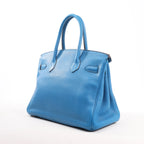 HERMES Birkin 30 Le Tournay Taurillon Clemence Handbag in Mykonos