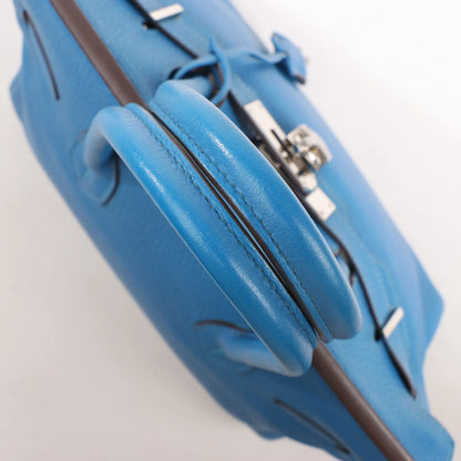 HERMES Birkin 30 Le Tournay Taurillon Clemence Handbag in Mykonos