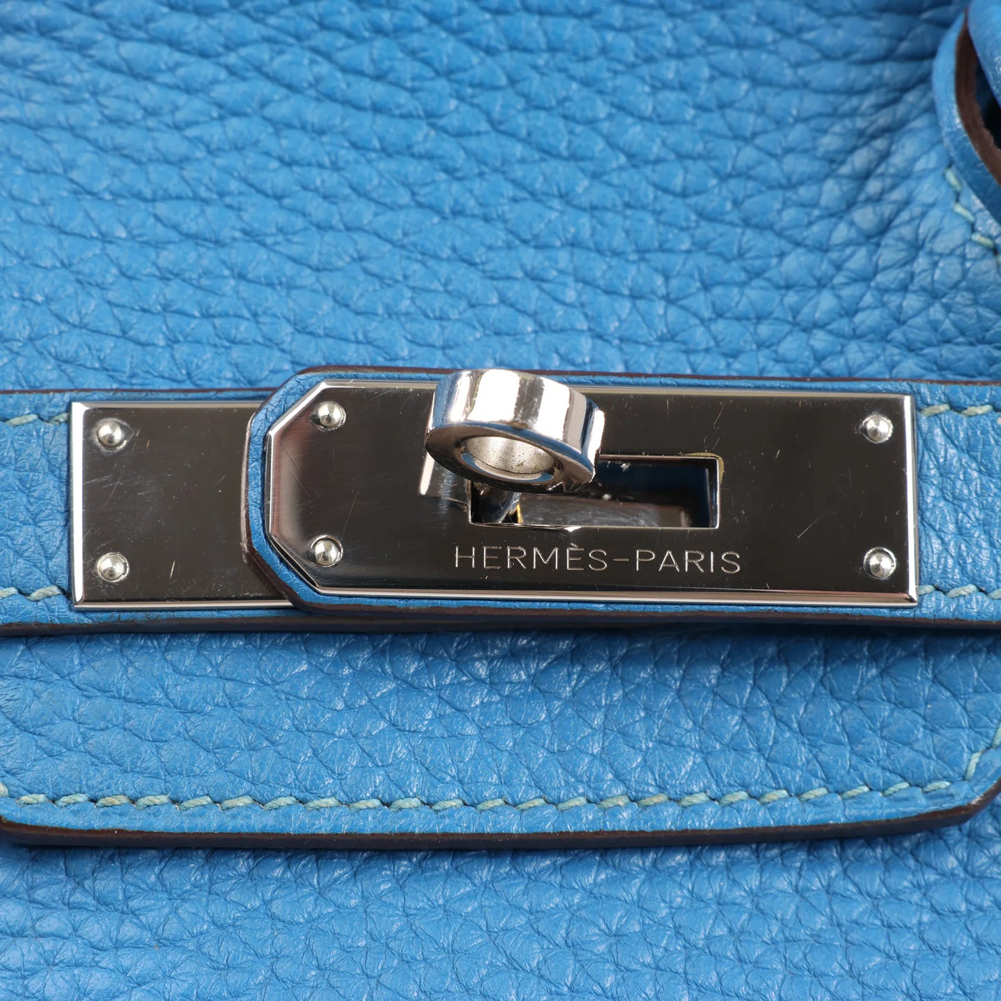 HERMES Birkin 30 Le Tournay Taurillon Clemence Handbag in Mykonos