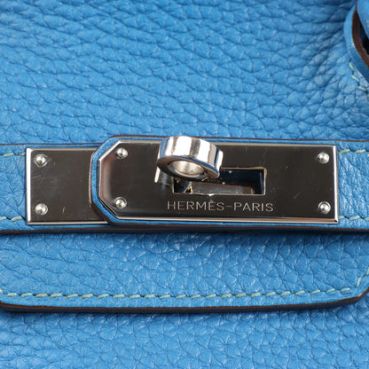 HERMES Birkin 30 Le Tournay Taurillon Clemence Handbag in Mykonos