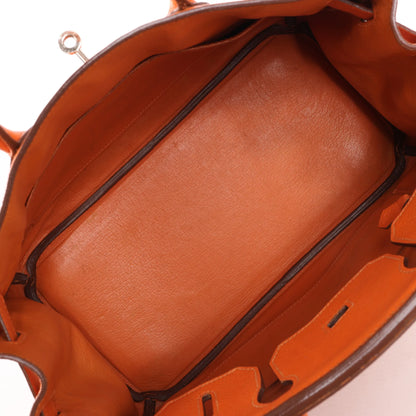 HERMES Birkin 30  Le Tournay Togo Handbag in Orange □N:2010