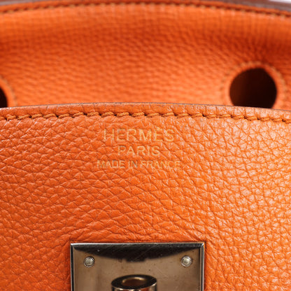 HERMES Birkin 30  Le Tournay Togo Handbag in Orange □N:2010